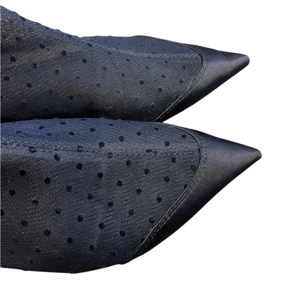 Zara Basic Black Mesh Polka Dot Pointed Toe Boots – EU 36 (Fits US 6–6.5) - Picture 3 of 10